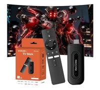TV3PRO Android 16 TV Stick ndroid, 2+16 Go,Allwinner H313 Quad-Core,Dual WiFi 2.4/5 GHz et Bluetooth 5.4,Boîtier Android TV avec Télécommande Vocale Bluetooth,pour Salon/Chambre,Type-C (Noir)