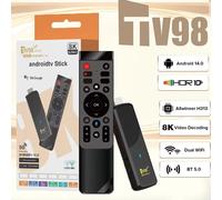 TV98 ATV X9 TV Stick Android14 Smart Allwinner H313 Quad core HD 8K 4K Lecteur multimédia 4G 5G Wifi double Voix Remote iptv tv98atvx916g64gtf