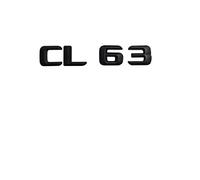 TVAAGHBCBR 1 Ensemble Noir Mat ABS Coffre de Voiture Chiffres arrière Lettres Mots Badge emblème Autocollant Autocollant adapté for Mercedes Benz CL63 AMG