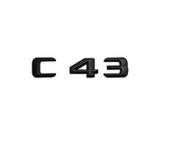 TVAAGHBCBR 1 Set Matt Black Abdos Trunk de la Voiture Lettres ARRIÈRE Lettres Mots Badges EMBLEME Sticker Autocollant for Mercedes Benz C43 AMG