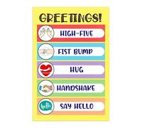 TVBQTEQS Back to School Classroom Decor Greetings Poster for Preschool Kindergarten Educational Wall-Art Teacher Supplies(Unframed,16x24inch(40x60cm))