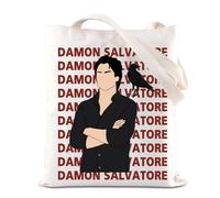 TVD Sac fourre-tout inspiré du film Vampire Cadeau d'automne mystique Cadeau Salvatore Brother Sac à bandoulière Damon pour les fans, Sac fourre-tout Salvatore, 35*40cm