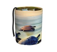 TVGPYBXF Poubelle de voiture Turtles On The Beach - Poubelle de voiture anti-fuite, sans odeur, vous permet de voyager propre et hygiénique.