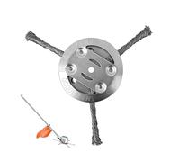 TVIAOH Tête de débroussailleuse en fil d'acier de 15,2 cm + 3 lames, tête de rechange améliorée pour débroussailleuse électrique et alimentée par batterie, lame en métal durable (1 pièce)