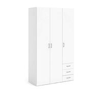 Tvilum 704094949 Jade Armoire avec 3 Portes + 3 tiroirs (200) Blanc