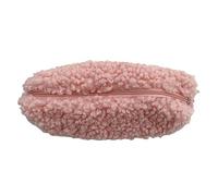 TVIVID Trousse à crayons en peluche moelleuse avec fermeture éclair - Grande capacité - Pour filles, garçons, enfants - Pour adultes, étudiants, officiers, rose