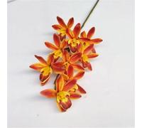 TVIVID Une orchidée artificielle en latex cymbidium 9 têtes au toucher réel Orchidée papillon phalaenopsis Fleur pour mariage