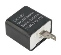 TVJSIVQB Clignotant LED 12 V Universel à 2 Broches for Moto, Double Vitesse réglable, contrôle Hyper précis, Relais FM, Clignotant(Black-1)