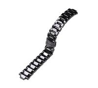 TVKSIPAR 20mm 23mm Noir Blanc Convexe Bracelet En Céramique Fit for Armani Hommes Femmes Ar1425ar126ar1421ar1473 Montre Bracelet Bracelet Bracelet Bandes(Black,20mm)