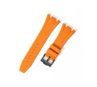 TVKSIPAR 27 Mm 28 Mm 30 Mm Bracelet De Montre En Caoutchouc Silicone For AP Fit For Royal Fit For Oak Offshore Series Bracelet De Montre For Femme Et Homme - Bracelet Souple(Orange-black,28mm)