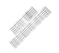 TVKSIPAR Barres de Tableau Complet TV LED adaptées for Philips 43PUH4900 Kit de Matrice de Bandes de rétroéclairage LED Lampes LED Bandes de lentilles LBM430P1001-AJ-2S LB43003