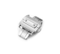 TVKSIPAR Boucle Déployante 18 Mm 21 Mm, Boucle Papillon À Double Pression, Accessoires De Montre, Boucle De Montre En Acier Inoxydable, Convient For Cartier, Convient For Santos 100(Silver,21mm)