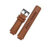 TVKSIPAR Bracelet De Montre Convexe En 24 X 16 Mm For Homme, Compatible Avec Les Modèles Fit For Timex Tide, Série T2N721, T2N720, TW2T76500 Et TW2T76300, En Nylon(P06-light brown-B)
