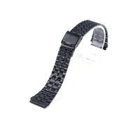 TVKSIPAR Bracelet De Montre En Acier Inoxydable, 18mm, Adapté For Casio F-91W SGW400 F91W F84 F105 108 A158W 168 AE1200 1300, For Femmes Et Hommes, Bracelets En Métal(Black)