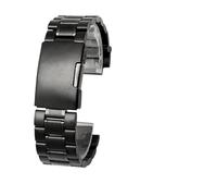 TVKSIPAR Bracelet De Montre En Acier Inoxydable Massif For Timex Fit For Tides T45601 T2N721 T2N720 T2N739 TW2T76500, Bracelet De Montre En Métal For Homme Avec Boussole E-tide(A Black)
