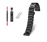 TVKSIPAR Bracelet De Montre En Acier Noir Mat 20 Mm/22 Mm For Homme, Compatible For Timex T49963, T49905, TW4B14200, En Acier Inoxydable(3118-black,20mm)