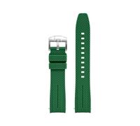 TVKSIPAR Bracelet De Montre En Caoutchouc À Extrémité Incurvée De 20 Mm For Omega X, Compatible For Swatch Joint, For MoonSwatch Planet, Compatible For Seamaster 300, Rolex(Dark green)