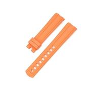TVKSIPAR Bracelet De Montre En Caoutchouc Et Silicone For Hommes, Compatible Avec Fit For Omega, Fit For Seamaster 300, 20mm, 22mm, Souple, Noir, Bleu, Remplacement(Orange no buckle)