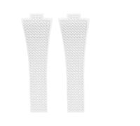 TVKSIPAR Bracelet De Montre En Caoutchouc Fluoré For Tissot PRX Series 35 Mm 40 Mm, Boucle Papillon À Dégagement Rapide, Bracelet De Rechange FKM For Hommes Et Femmes 11/12 Mm(White no buckle,11mm)