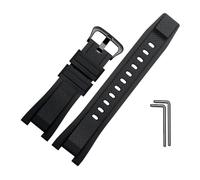 TVKSIPAR Bracelet De Montre En Caoutchouc Souple De Remplacement For Casio For G-Shock GST-B100/S300/410/210/W110/W100/S110/S100, Bracelet En Silicone For Homme, 26 X 14 Mm(Black-black A)