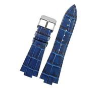 TVKSIPAR Bracelet De Montre En Cuir De 12 Mm For Tissot PRX Series T137 407/410, Bracelet De Rechange For Montre De Sport For Homme(Blue-silver)