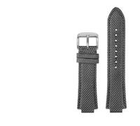 TVKSIPAR Bracelet de montre en cuir et nylon modifié for montre Fit For Tissot Super Player série Fit For PRX T137.410, 26-12 mm, à ouverture convexe(Gray silver pin)