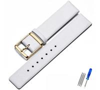 TVKSIPAR Bracelet De Montre En Cuir For CK K2G211K2G231K2Y211K2Y231, Avec Boucle À Chaîne, For Hommes Et Femmes, 16 Mm, 18 Mm, 20 Mm, 22 Mm(White Black,16mm)