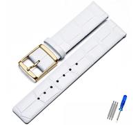 TVKSIPAR Bracelet De Montre En Cuir For CK K2G211K2G231K2Y211K2Y231, Avec Boucle À Chaîne, For Hommes Et Femmes, 16 Mm, 18 Mm, 20 Mm, 22 Mm(Silver Yellow,18mm)