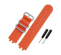 TVKSIPAR Bracelet De Montre En Nylon For Casio Small Cube GMW-B5000, Bracelet De Montre En Toile BRIC For Homme, Étanche, 24 Mm, Noir(Orange-silver bucke)