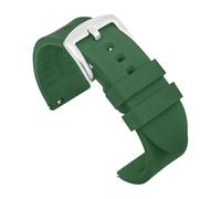 TVKSIPAR Bracelet De Montre En Silicone 18 Mm, 19 Mm, 20 Mm, 21 Mm, 22 Mm, Étanche, Sport, For Hommes, For Rolex, For Seiko, Bracelet De Rechange(Green-silver buckle,18mm)