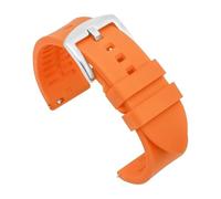 TVKSIPAR Bracelet De Montre En Silicone 18 Mm, 19 Mm, 20 Mm, 21 Mm, 22 Mm, Étanche, Sport, For Hommes, For Rolex, For Seiko, Bracelet De Rechange(Orange-silver buckle,22mm)