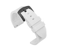 TVKSIPAR Bracelet De Montre En Silicone 20 Mm, 22 Mm, 24 Mm, Étanche, Sport, For Hommes, For Rolex, For Seiko, Bracelet De Rechange(White-black buckle,20mm)