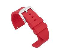 TVKSIPAR Bracelet De Montre En Silicone 20 Mm, 22 Mm, 24 Mm, Étanche, Sport, For Hommes, For Rolex, For Seiko, Bracelet De Rechange(Red-silver buckle,24mm)