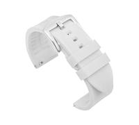 TVKSIPAR Bracelet De Montre En Silicone 20 Mm, 22 Mm, 24 Mm, Étanche, Sport, For Hommes, For Rolex, For Seiko, Bracelet De Rechange(White-silver buckle,24mm)