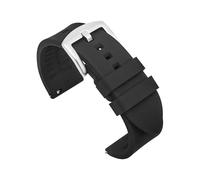 TVKSIPAR Bracelet De Montre En Silicone 20 Mm, 22 Mm, 24 Mm, Étanche, Sport, For Hommes, For Rolex, For Seiko, Bracelet De Rechange(Black-silver buckle,24mm)