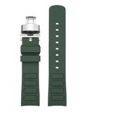 TVKSIPAR Bracelet De Montre Fit For Mido Fit For Helmsman M049.526.17/11 Television TW Incurvé En Caoutchouc De Silicone À Dégagement Rapide For Homme 22 Mm(B-green-silver)