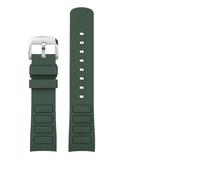 TVKSIPAR Bracelet De Montre Fit For Mido Fit For Helmsman M049.526.17/11 Television TW Incurvé En Caoutchouc De Silicone À Dégagement Rapide For Homme 22 Mm(A-green-silver)