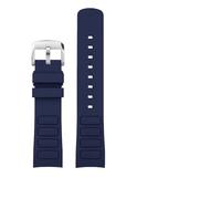 TVKSIPAR Bracelet De Montre Fit For Mido Fit For Helmsman M049.526.17/11 Television TW Incurvé En Caoutchouc De Silicone À Dégagement Rapide For Homme 22 Mm(A-blue-silver)
