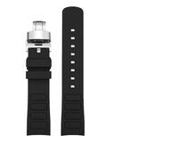 TVKSIPAR Bracelet De Montre Fit For Mido Fit For Helmsman M049.526.17/11 Television TW Incurvé En Caoutchouc De Silicone À Dégagement Rapide For Homme 22 Mm(B-black-silver)