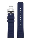 TVKSIPAR Bracelet De Montre Fit For Mido Fit For Helmsman M049.526.17/11 Television TW Incurvé En Caoutchouc De Silicone À Dégagement Rapide For Homme 22 Mm(B-blue-silver)