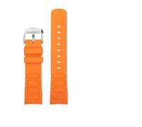 TVKSIPAR Bracelet De Montre Fit For Mido Fit For Helmsman M049.526.17/11 Television TW Incurvé En Caoutchouc De Silicone À Dégagement Rapide For Homme 22 Mm(A-orange-silver)