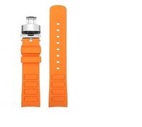 TVKSIPAR Bracelet De Montre Fit For Mido Fit For Helmsman M049.526.17/11 Television TW Incurvé En Caoutchouc De Silicone À Dégagement Rapide For Homme 22 Mm(B-orange-silver)