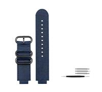 TVKSIPAR Bracelet de montre respirant 16 mm for Casio GA900 GA700 GA-110 GA-100 GA-120, en nylon et acier inoxydable, avec boucle(Blue black buckle)