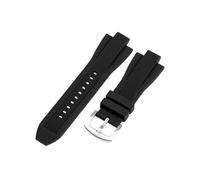 TVKSIPAR Bracelet De Montre Souple En Silicone, 29mm X 13mm, Adapté For Michael Kors MK8184 MK8729 MK9020 MK8152 MK9020 MK9026, Accessoire De Bracelet(Black-silver)