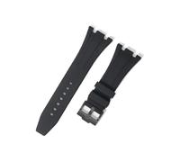 TVKSIPAR Bracelet En Caoutchouc 27 Mm 28 Mm 30 Mm For Royal Fit For Oak Offshore 15710 15703 26471 26474 15706 Bracelet De Montre En Silicone Souple For Ceinture De Rééquipement GA2100(Black-black,27m