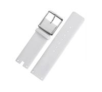 TVKSIPAR Bracelets De Montre Adaptés For CK K94231 K9423101, Cuir Durable Et Souple, Adapté For Calvin Klein, Bracelet De Montre For Hommes, 22mm(White-silver)