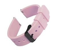 TVKSIPAR Bracelets De Montre En Silicone 14/16/18/19/20/21/22/24 Mm, Souples Et À Dégagement Rapide, Compatibles For Samsung Galaxy Et Fit For Garmin, Et Compatibles Fit For Huawei.(Pale Rose 2,20mm)