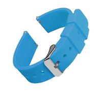 TVKSIPAR Bracelets De Montre En Silicone 14/16/18/19/20/21/22/24 Mm, Souples Et À Dégagement Rapide, Compatibles For Samsung Galaxy Et Fit For Garmin, Compatibles For Huawei.(Lake Blue 1,14mm)