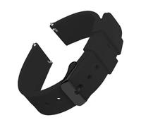 TVKSIPAR Bracelets De Montre En Silicone 14/16/18/19/20/21/22/24 Mm, Souples Et À Dégagement Rapide, Compatibles For Samsung Galaxy Et Fit For Garmin, Et Compatibles Fit For Huawei.(Black 2,22mm)