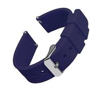 TVKSIPAR Bracelets de montre en silicone 14/16/18/19/20/21/22/24 mm, souples et à dégagement rapide, for Samsung Galaxy, Fit For Garmin et Fit For Huawei(Midnight Blue 1,21mm)